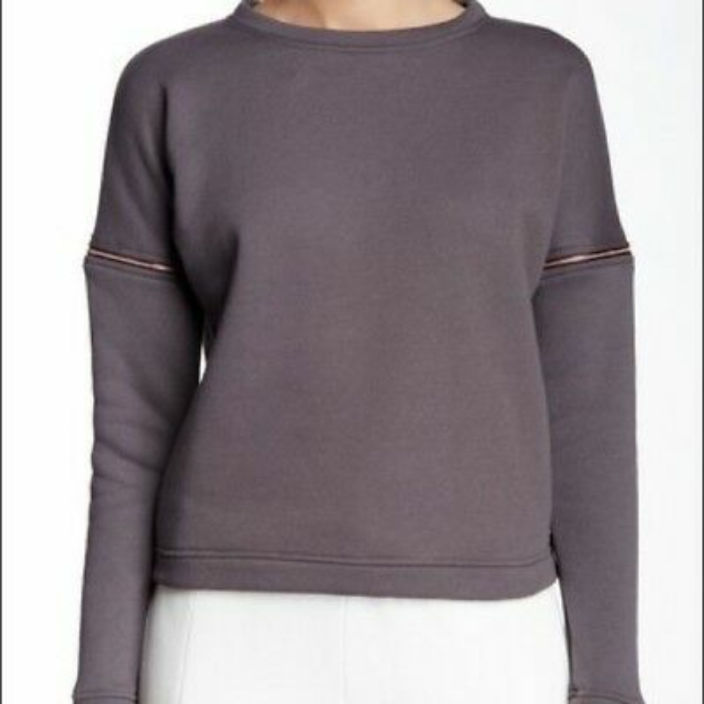 LIME AND VINE Grey Cropped Sweatshirt M